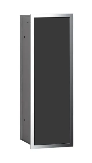 emco Bürstengarnitur -Modul asis 150 chrom / schwarz, Unterputz, 495 mm, ohne Einbaurahmen, 97302793 973027931