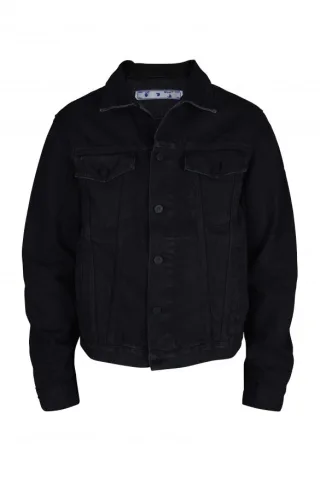 Off-White Jeansjacke Schwarz