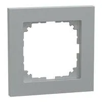 Rahmen einfach aus Thermoplast, edelmatt, für Senkrecht- und Waagerechtmontage aluminium, Retail