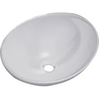 OUNUO Waschbecken Keramik-Waschtisch, rechteckig/oval, für Bäder/Waschräume