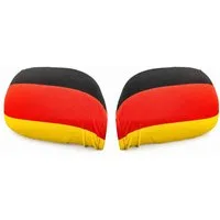 BRUBAKER Flagge Deutschland Autospiegel Flagge - Autofahnen für PKW Außenspiegel (Schwarz Rot Gold, 2-St., Fanartikel Überzug für Weltmeisterschaft USA), 2er Set Spiegel Cover Deutschlandfahne für WM 2026