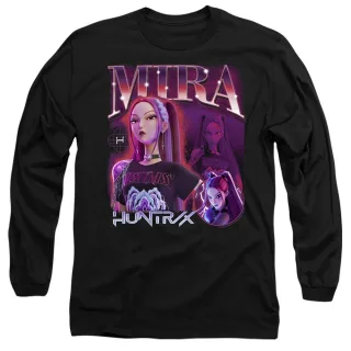 K-Pop Demon Hunters - "Huntr/X" T-Shirt für Herren/Damen Unisex, Langärmlig (Schwarz)