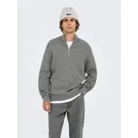 ONLY & SONS Troyer ONSPHIL REG 12 STRUC HALF ZIP KNIT NOOS Baumwollmischung, regular fit