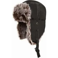 Result Ohrenmütze Herren Sherpa Wintermütze / Russische Mütze mit Ohrenklappen Gr. S, M, L (Kunstfellmütze)