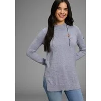 KangaROOS Longpullover mit Kapuze und Schlitzen am Saum
