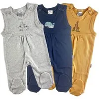 Clinotest Strampler 2er-Set Unisex Strampler mit süßer Stickerei auf der Brust