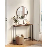VASAGLE Konsolentisch Flurtisch, einteilige Tischplatte, einfache Montage,schmaler Sofatisch, für Flur, Schlafzimmer, Wohnzimmer, 20/24 x 80 x 81,2 cm