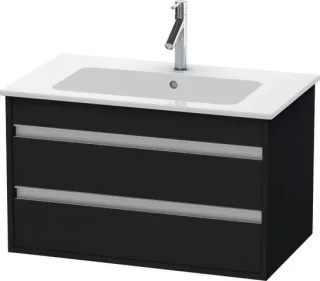 Duravit Ketho Waschtischunterbau wandhängend Eiche Schwarz Matt 800x475x480 mm - KT642901616 KT642901616