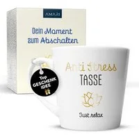 Amari Tasse Anti-Stress hochwertige Goldveredelung (Nr. 23) Geschenkidee, Kaffeetasse Teetasse Bürotasse 330 ml