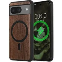 kwmobile Smartphone-Hülle Hülle für Google Pixel 8 Handyhülle, Cover aus Holz und TPU - Kompatibel mit MagSafe - Case