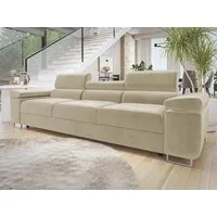 MIRJAN24 Sofa Torezio 3, Einstellbare Kopfstützen, 263x102x70-90 cm