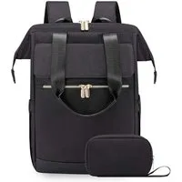 FOUORTUNATE-BEE Rucksack Damen, Laptop Schulrucksack Wasserdicht, Schultasche Teenager (Backpack Women Elegant Tagesrucksäcke Handtasche 2 in 1), 15,6 Zoll Arbeitstasche Lehrertasche Reiserucksack für Uni Büro