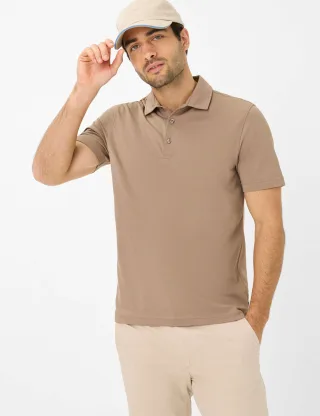 Brax Herren Polo Style PEPE chocolate, braun, Gr. XXXL