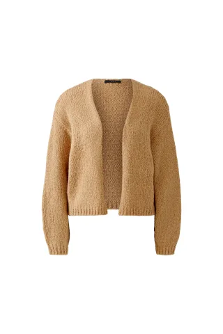 Oui - Strickjacke mit Wolle und Mohair salty caramel - Gr. - 36