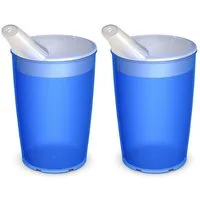 Ornamin Schnabelbecher Pflegebecher mit Schnabelaufsatz/Trinkaufsatz, 2-tlg., Kunststoff, Trinkhilfe l Alltagshilfe l BPA-frei l bruchstabil l Made in Germany