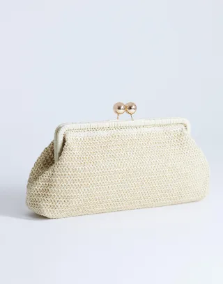 TOPSHOP - TSABBIE CLUTCH BAG Natural - Gr. - ONE SIZE
