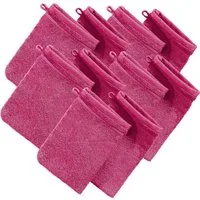 Erwin Müller Waschhandschuh Waschhandschuh "Heidelberg" 10er-Pack, Frottier, Walk-Frottier Uni