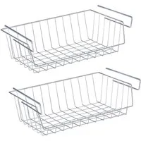 WENKO Einhängekorb (Set, 2 St), Metall, zum Einhängen in Regal oder Schrank für zusätzlichen Stauraum