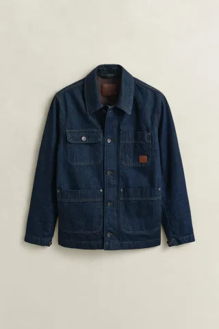 GANT - Indigo Work-Jacke dark blue raw - Gr. - XXL