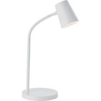 Brilliant Tischleuchte Illa, LED wechselbar, Warmweiß, LED Tischlampe mit Induktionsladeschale weiß