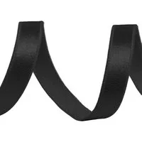maDDma Gummiband Satin-Gummiband BH-Trägerband ab 1m x 10mm Wäschegummi Seidenglanz, schwarz