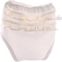 La Bortini Slip Baby Höschen mit Rüschen am Po Slip Unterhose in Creme Überziehhöschen aus reiner Baumwolle, ecry, 44 50 56 62 68 74 80 86 92 98 104