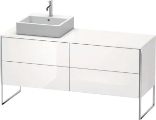 Duravit XSquare Konsolenwaschtischunterbau bodenstehend Weiß Hochglanz 1600x548x778 mm - XS4924L2222 XS4924L2222