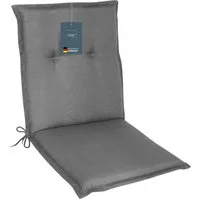 LILENO HOME Polsterauflage Niedriglehner, bequeme Sitzauflage für Gartenstühle, Stuhlkissen, (1 St., 1er Set), Gartenstuhl Auflage in Uni Mittelgrau, Sitzpolster waschbar