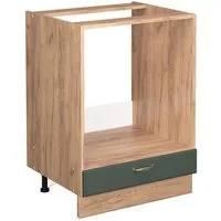 Vicco Herdumbauschrank Fame-Line, Grün-Gold Landhaus/Eiche, 60 cm ohne Arbeitsplatte (1-St)