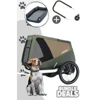 Croozer Fahrradhundeanhänger Croozer Dog Enna Starter Bundle inkl. Enna Hundebett und Buggyset