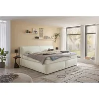ED EXCITING DESIGN Boxspringbett Sandon erhältlich in 180cm oder als Familienbett 240cm Breite, 7-Zonen-Federkern H3/H4 mit Kokosmatte und Topper (waschbar)