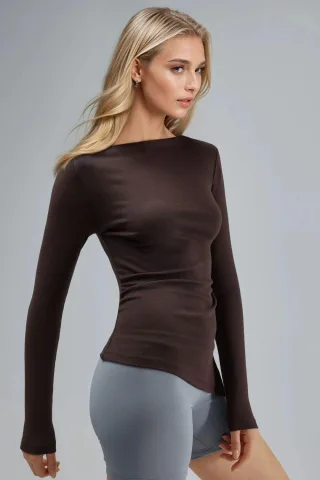 Bootsausschnitt Baumwollbluse