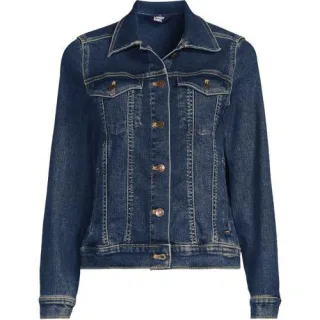 Jeansjacke für Damen in Plus-Größe, Damen, size: plus, Blau, Baumwolle/Elasthan/Polyester, by Lands' End