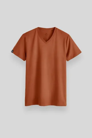 Herren V-Ausschnitt Kurzarm T-Shirt