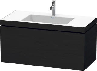 Duravit L-Cube c-bonded Set wandhängend Eiche Schwarz Matt 1000x480x500 mm - LC6918O1616 LC6918O1616
