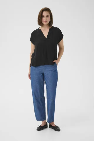 Kurzarm-Bluse KAanja Regular fit black