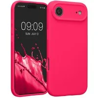kwmobile Smartphone-Hülle Handyhülle für Apple iPhone Air Hülle, Hülle Silikon gummiert - Handyhülle - Handy Case in Neon Pink