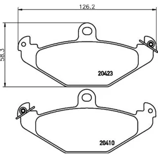 Hella Bremsbel?ge hinten Chrysler Lotus Renault