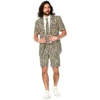 Opposuits Partyanzug Shorts Suit The Jag - Leoparden Kostüm Anzug, Cooler Dress für heiße Tage