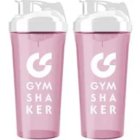 GYMSHAKER Protein Shaker 2er Pack Trinkflasche für Fitness, Sport, Bodybuilding & Muskelaufbau, (Spar-Set, 2-tlg., Premium Protein Shaker), Auslaufsicher, Spülmaschinengeeignet, BPA-frei