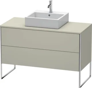Duravit XSquare Konsolenwaschtischunterbau bodenstehend Taupe Seidenmatt 1200x548x778 mm - XS4922060 XS492206060