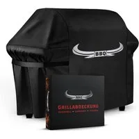 Amandi Grill-Schutzhülle BBQ Grillabdeckung wetterfest - [122cm x 61cm x 147cm] (Premium Oxford-Gewebe & Klettverschluss), Schutzhülle für Gas-, Elektro- & Holzkohlegrills