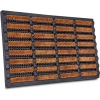 HANSE Home Fußmatte Schmutzfangmatte Brushes Mat, Türmatte, rechteckig, Höhe: 25 mm, Kokos, Gummi, Schmutzfangmatte, Outdoor, Rutschfest, Innen, Kokosmatte