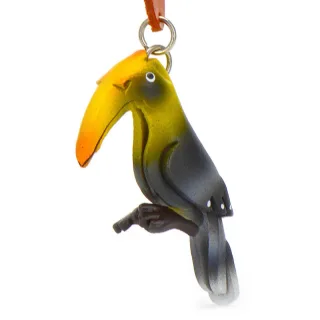 Nashornvogel Schl?sselanh?nger aus Leder