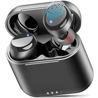TOZO Bluetooth 5.3 Headset mit 50h Akku & IPX8 Schutz In-Ear-Kopfhörer (Diese Bluetooth Kopfhörer bieten kraftvollen Bass, klare Höhen und ausgewogene Mitten für ein beeindruckendes Musikerlebnis im Alltag., True Wireless Audio mit Ladecase, Bass Sou