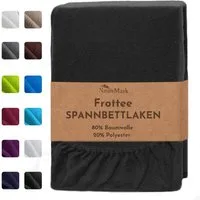 NatureMark Spannbettlaken Frottee Spannbetttuch, 80% Baumwolle / 20% Polyester, Gummizug: rundum, (1 Stück), Spannbetttuch in vielen Größen und Farben