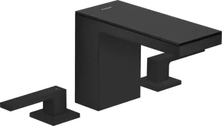 Hansgrohe 3-Loch Waschtischarmatur 110 Axor MyEdition mattschwarz/schw., 47070670 47070670