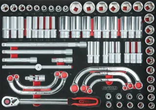 KS Tools 1/2" Steckschlüssel-Satz, 71-tlg, 1/1 Systemeinlage - 711.0071