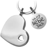 SONNBÄR Schlüsselanhänger Ich liebe dich Herz Geschenk Partner Freundin Jahrestag Valentinstag