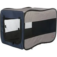 TRIXIE Hunde-Transportbox Hundebox Twister - blau/grau - 45 × 45 × 64 cm